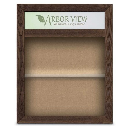 United Visual Products Outdoor Enclosed Combo Board, 42"x32", Satin Frame/Burgundy & Pumice UVCB4232OD-BURGUN-PUMICE